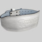 OLD SCHOOL LEATHER BELT-WHITE