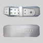 OLD SCHOOL LEATHER BELT-WHITE